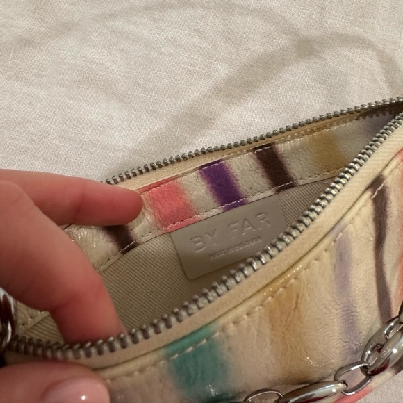By Far Mini Rachel Striped Leather Shoulder Bag - Picture 3 of 3